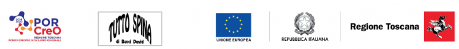 Loghi POR CreO FESR, Unione Europea, Repubblica Italiana, Regione Toscana